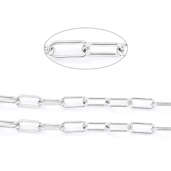 PandaHall 304 Stainless Steel Paperclip Chains, Drawn Elongated Cable Chain, Unwelded, with Spool, Stainless Steel Color, 16.8x7.2x1.5mm...
PandaHall 304 Stainless Steel Paperclip Chains, Drawn Elongated Cable Chain, Unwelded, with Spool, Stainless Steel Color, 16.8x7.2x1.5mm...