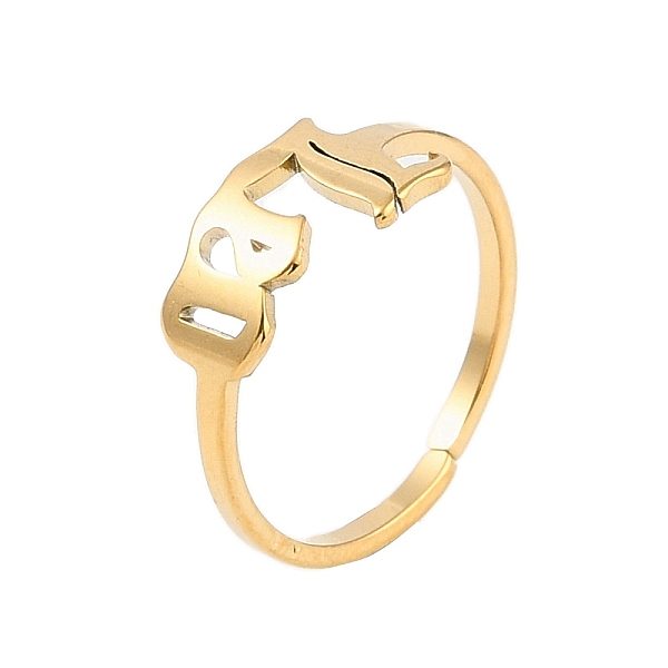 PandaHall Ion Plating(IP) 304 Stainless Steel Constellation Open Cuff Ring for Women, Real 18K Gold Plated, Leo, 7.8mm, Inner Diameter...
PandaHall Ion Plating(IP) 304 Stainless Steel Constellation Open Cuff Ring for Women, Real 18K Gold Plated, Leo, 7.8mm, Inner Diameter...