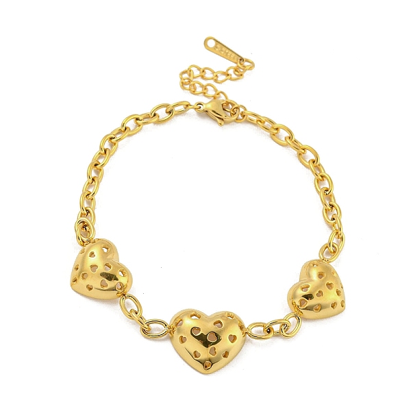 PandaHall 304 Stainless Steel Heart Link Cable Chains Bracelets, with Lobster Claw Clasps and Chain Extender for Women, Golden, 7-1/8 inch...
PandaHall 304 Stainless Steel Heart Link Cable Chains Bracelets, with Lobster Claw Clasps and Chain Extender for Women, Golden, 7-1/8 inch...