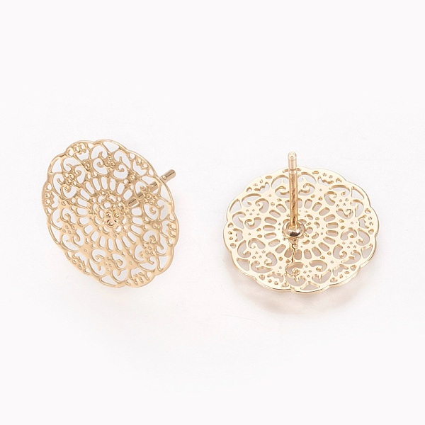 PandaHall Brass Stud Earring, Flower, Real 18K Gold Plated, 14.5x0.3mm, Pin: 0.7mm Brass
PandaHall Brass Stud Earring, Flower, Real 18K Gold Plated, 14.5x0.3mm, Pin: 0.7mm Brass