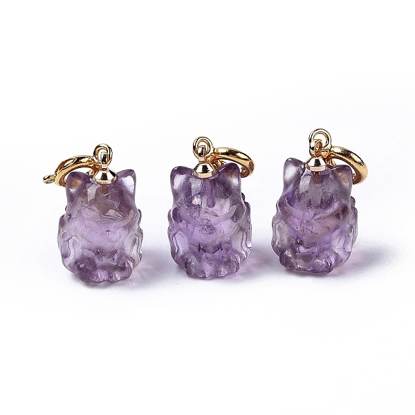 PandaHall Natural Amethyst Fox Spring Ring Clasp Charms, Rack Plating Brass Spring Ring Clasps, Golden, 23mm, Fox: 16x10x10mm Brass
PandaHall Natural Amethyst Fox Spring Ring Clasp Charms, Rack Plating Brass Spring Ring Clasps, Golden, 23mm, Fox: 16x10x10mm Brass