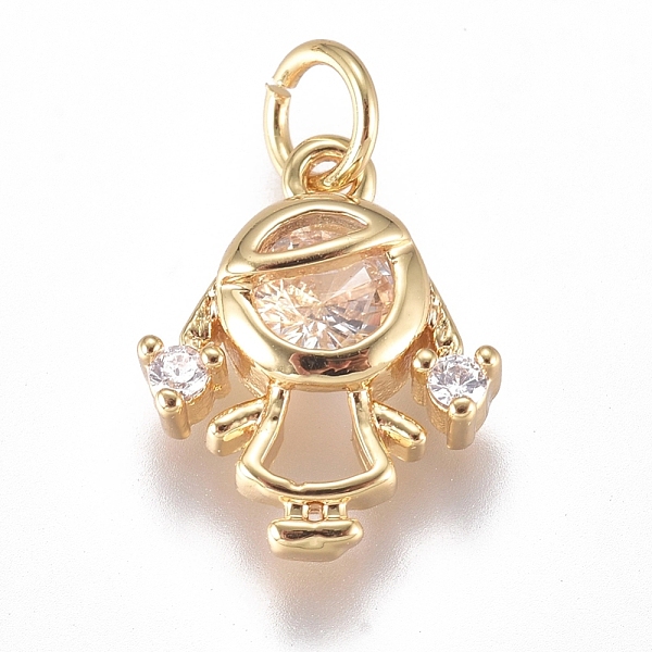 PandaHall Brass Micro Pave Cubic Zirconia Pendants, with Jump Ring, Long-Lasting Plated, Girl, Clear, Golden, 11.5x9.5x3mm, Hole: 3mm...
PandaHall Brass Micro Pave Cubic Zirconia Pendants, with Jump Ring, Long-Lasting Plated, Girl, Clear, Golden, 11.5x9.5x3mm, Hole: 3mm...