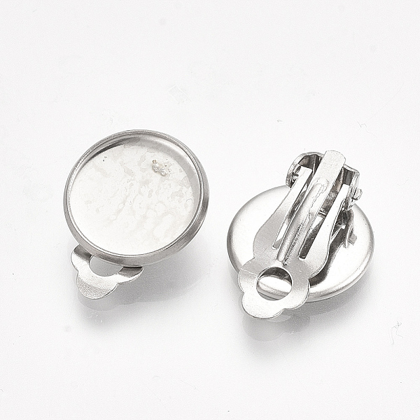 PandaHall 201 Stainless Steel Clip-on Earring Findings, Flat Round, Stainless Steel Color, 18x15.5x7mm, Hole: 3mm, Tray: 14~14.5mm 201...
PandaHall 201 Stainless Steel Clip-on Earring Findings, Flat Round, Stainless Steel Color, 18x15.5x7mm, Hole: 3mm, Tray: 14~14.5mm 201...