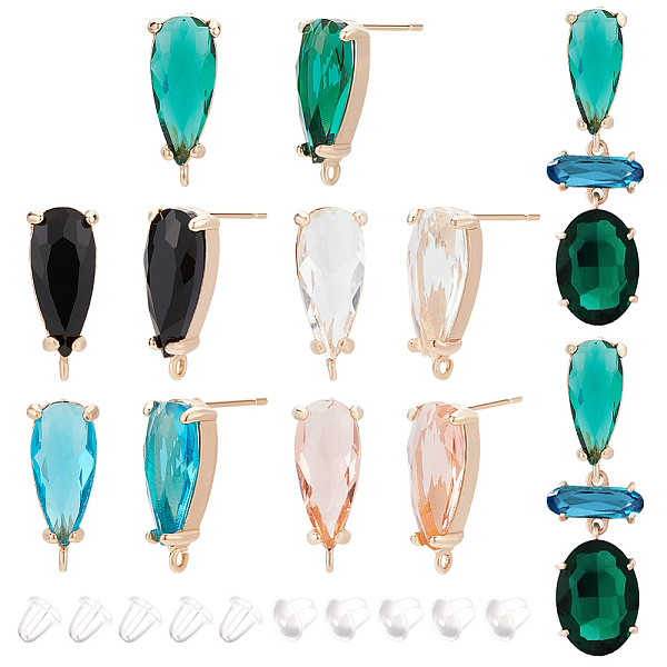 PandaHall BENECREAT 5 Pairs Teardrop Stud Earrings with Loop Brass Gold Plated Earrings Hool Findings with 20pcs Ear Nuts for DIY Jewelry..., Multicolor
PandaHall BENECREAT 5 Pairs Teardrop Stud Earrings with Loop Brass Gold Plated Earrings Hool Findings with 20pcs Ear Nuts for DIY Jewelry..., Multicolor