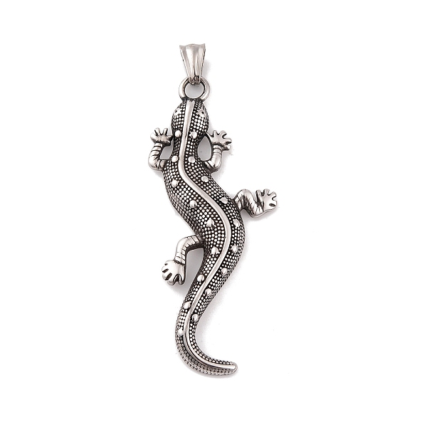 PandaHall 304 Stainless Steel Big Pendants, Gecko Charm, Antique Silver, 73x31x6.5mm, Hole: 9x5mm 304 Stainless Steel Gecko
PandaHall 304 Stainless Steel Big Pendants, Gecko Charm, Antique Silver, 73x31x6.5mm, Hole: 9x5mm 304 Stainless Steel Gecko