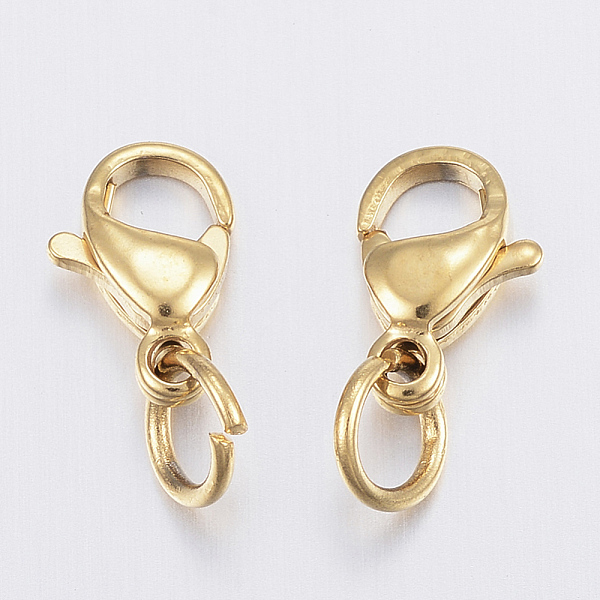 PandaHall Ion Plating(IP) 304 Stainless Steel Lobster Claw Clasps, Golden, 9x6x3mm, Hole: 3.5mm 304 Stainless Steel Others
PandaHall Ion Plating(IP) 304 Stainless Steel Lobster Claw Clasps, Golden, 9x6x3mm, Hole: 3.5mm 304 Stainless Steel Others
