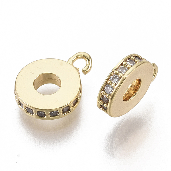 PandaHall Brass Micro Pave Clear Cubic Zirconia Tube Bails, Loop Bails, Bail Beads, Nickel Free, Real 18K Gold Plated, 10x7.5x2mm, Hole...
PandaHall Brass Micro Pave Clear Cubic Zirconia Tube Bails, Loop Bails, Bail Beads, Nickel Free, Real 18K Gold Plated, 10x7.5x2mm, Hole...