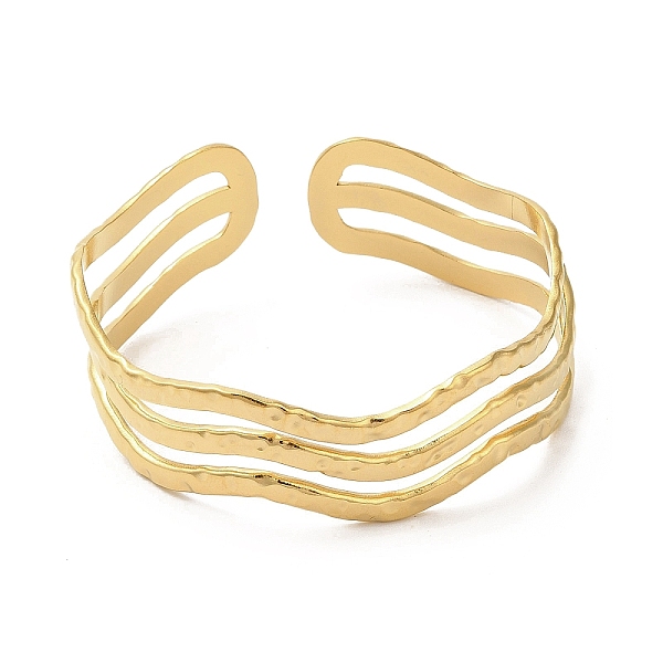 PandaHall Ion Plating(IP) 304 Stainless Steel Wave Open Cuff Bangles, Jewelry for Women, Real 18K Gold Plated, Inner Diameter: 2 inch(5.1cm)...
PandaHall Ion Plating(IP) 304 Stainless Steel Wave Open Cuff Bangles, Jewelry for Women, Real 18K Gold Plated, Inner Diameter: 2 inch(5.1cm)...