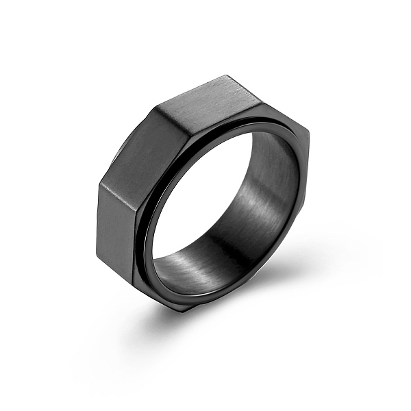 PandaHall Plain Octagon Titanium Steel Rotating Finger Ring, Fidget Spinner Ring for Calming Worry Meditation, Black, US Size 10(19.8mm)...
PandaHall Plain Octagon Titanium Steel Rotating Finger Ring, Fidget Spinner Ring for Calming Worry Meditation, Black, US Size 10(19.8mm)...