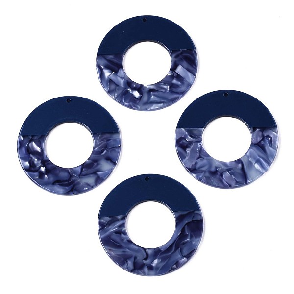 PandaHall Translucent Cellulose Acetate(Resin) Pendants, Two Tone, Donut, Marine Blue, 46x2.5mm, Hole: 1.4mm Cellulose Acetate Donut
PandaHall Translucent Cellulose Acetate(Resin) Pendants, Two Tone, Donut, Marine Blue, 46x2.5mm, Hole: 1.4mm Cellulose Acetate Donut