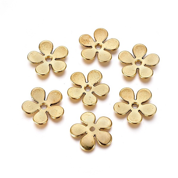 PandaHall Tibetan Style Bead Caps, Flower, Cadmium Free & Nickel Free & Lead Free, Antique Golden, 21x2.5mm, Hole: 1.5mm Alloy
PandaHall Tibetan Style Bead Caps, Flower, Cadmium Free & Nickel Free & Lead Free, Antique Golden, 21x2.5mm, Hole: 1.5mm Alloy