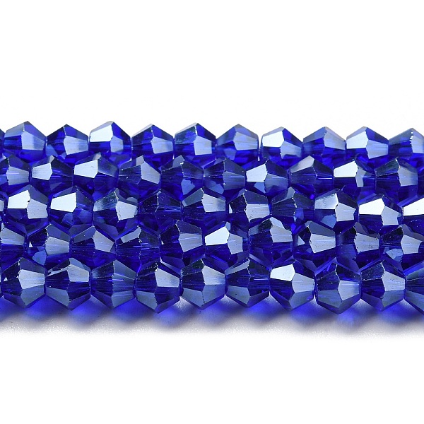 PandaHall Transparent Electroplate Glass Beads Strands, Pearl Luster Plated, Faceted, Bicone, Dark Blue, 6x6mm, Hole: 1mm, about...
PandaHall Transparent Electroplate Glass Beads Strands, Pearl Luster Plated, Faceted, Bicone, Dark Blue, 6x6mm, Hole: 1mm, about...