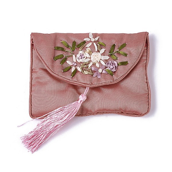 PandaHall Embroidery Cloth Zip Pouches, with Tassels and Stainless Steel Snap Button, Rectangle, Pale Violet Red, 12x8.5cm Cloth Pink
PandaHall Embroidery Cloth Zip Pouches, with Tassels and Stainless Steel Snap Button, Rectangle, Pale Violet Red, 12x8.5cm Cloth Pink