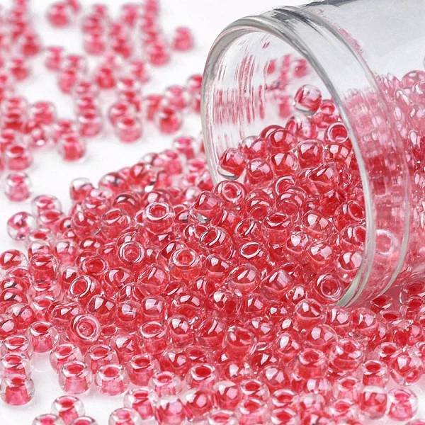 PandaHall TOHO Round Seed Beads, Japanese Seed Beads, (355) Inside Color Crystal/Siam Lined, 8/0, 3mm, Hole: 1mm, about 10000pcs/pound Glass..., Red
PandaHall TOHO Round Seed Beads, Japanese Seed Beads, (355) Inside Color Crystal/Siam Lined, 8/0, 3mm, Hole: 1mm, about 10000pcs/pound Glass..., Red