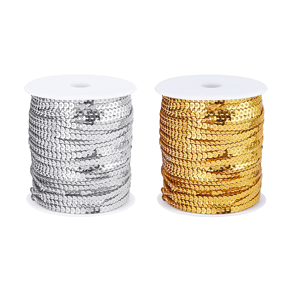 PandaHall OLYCRAFT 200 Yards Flat Sequin Strip, 4mm Paillette Sequin Trim, Gold & Silver String Sequins for Crafts, Fringe, Sewing and..., Multicolor
PandaHall OLYCRAFT 200 Yards Flat Sequin Strip, 4mm Paillette Sequin Trim, Gold & Silver String Sequins for Crafts, Fringe, Sewing and..., Multicolor