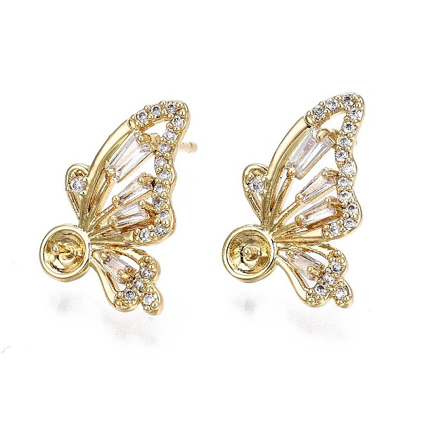 PandaHall Brass Micro Pave Clear Cubic Zirconia Stud Earring Findings, Butterfly, Real 18K Gold Plated, 16.5x12mm, Pin: 0.6mm, pin: 0.9mm...
PandaHall Brass Micro Pave Clear Cubic Zirconia Stud Earring Findings, Butterfly, Real 18K Gold Plated, 16.5x12mm, Pin: 0.6mm, pin: 0.9mm...