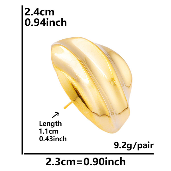 PandaHall Irregular Shape Stainless Steel Stud Earrings, Real 18k Gold Plated Stainless Steel
PandaHall Irregular Shape Stainless Steel Stud Earrings, Real 18k Gold Plated Stainless Steel