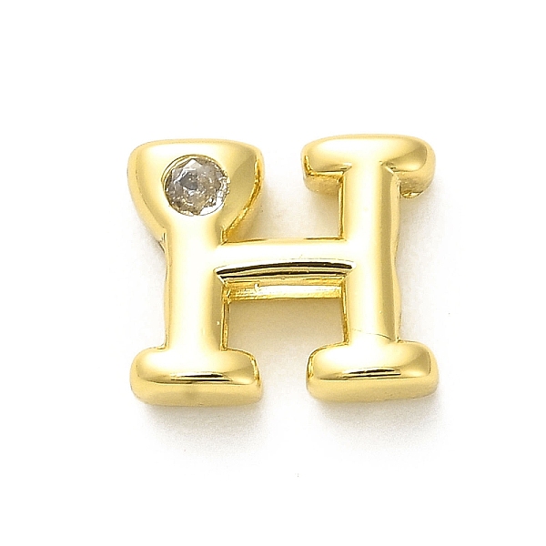 PandaHall Rack Plating Brass Cubic Zirconia Beads, Long-Lasting Plated, Lead Free & Cadmium Free, Alphabet, Letter H, 12x14x5mm, Hole: 2.7mm..., Clear
PandaHall Rack Plating Brass Cubic Zirconia Beads, Long-Lasting Plated, Lead Free & Cadmium Free, Alphabet, Letter H, 12x14x5mm, Hole: 2.7mm..., Clear