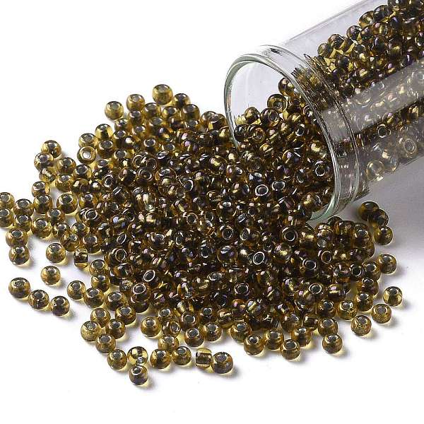 PandaHall TOHO Round Seed Beads, Japanese Seed Beads, (281) Inside Color AB Topaz/Olivine Lined, 8/0, 3mm, Hole: 1mm, about 222pcs/10g Glass..., Brown
PandaHall TOHO Round Seed Beads, Japanese Seed Beads, (281) Inside Color AB Topaz/Olivine Lined, 8/0, 3mm, Hole: 1mm, about 222pcs/10g Glass..., Brown