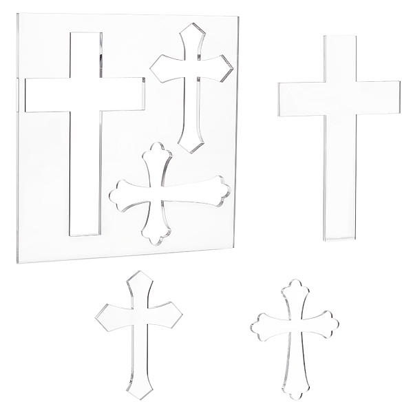 PandaHall Transparent Acrylic Templates, Religion Cross, Clear, Square: 197x197x6mm, Cross: 118~163x77~102x6mm Acrylic Cross Clear
PandaHall Transparent Acrylic Templates, Religion Cross, Clear, Square: 197x197x6mm, Cross: 118~163x77~102x6mm Acrylic Cross Clear