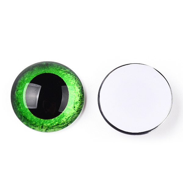 PandaHall Glass Cabochons, Half Round with Eye, Lime Green, 20x6.5mm Glass Half Round
PandaHall Glass Cabochons, Half Round with Eye, Lime Green, 20x6.5mm Glass Half Round