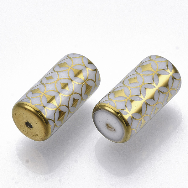 PandaHall Electroplate Glass Beads, Column with Flower Pattern, Gold, 20x10mm, Hole: 1.2mm, about 50pcs/bag Glass Flower Gold
PandaHall Electroplate Glass Beads, Column with Flower Pattern, Gold, 20x10mm, Hole: 1.2mm, about 50pcs/bag Glass Flower Gold