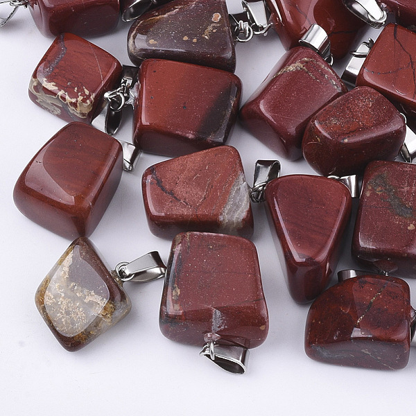 PandaHall Natural Red Rainbow Jasper Pendants, with Stainless Steel Snap On Bails, Nuggets, 15~35x10~20x5~15mm, Hole: 3x7.5mm Rainbow Stone...
PandaHall Natural Red Rainbow Jasper Pendants, with Stainless Steel Snap On Bails, Nuggets, 15~35x10~20x5~15mm, Hole: 3x7.5mm Rainbow Stone...