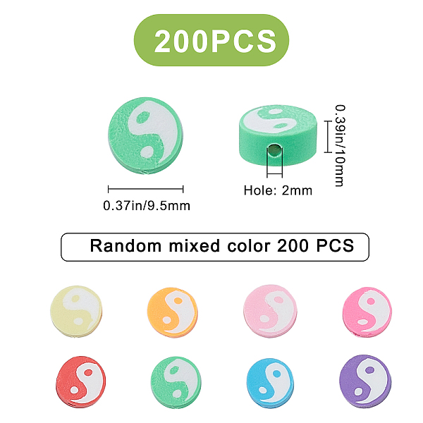 PandaHall SUNNYCLUE 200Pcs Yin Yang Style Handmade Polymer Clay Beads, with 1 Roll Clear Elastic Crystal Thread, for Stretch Bracelets..., Multicolor
PandaHall SUNNYCLUE 200Pcs Yin Yang Style Handmade Polymer Clay Beads, with 1 Roll Clear Elastic Crystal Thread, for Stretch Bracelets..., Multicolor