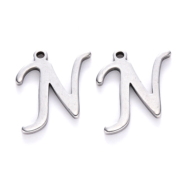 PandaHall 201 Stainless Steel Charms, Laser Cut, Stainless Steel Color, Letter.N, 13x12x1mm, Hole: 1mm 201 Stainless Steel Letter N
PandaHall 201 Stainless Steel Charms, Laser Cut, Stainless Steel Color, Letter.N, 13x12x1mm, Hole: 1mm 201 Stainless Steel Letter N