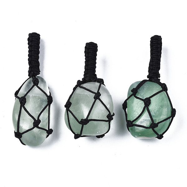 PandaHall Natural Fluorite Pendants, with Woven TaiWan Nylon Thread, Nuggets, 40~60x20~27x12~24mm, Hole: 10~16mm Fluorite Nuggets
PandaHall Natural Fluorite Pendants, with Woven TaiWan Nylon Thread, Nuggets, 40~60x20~27x12~24mm, Hole: 10~16mm Fluorite Nuggets