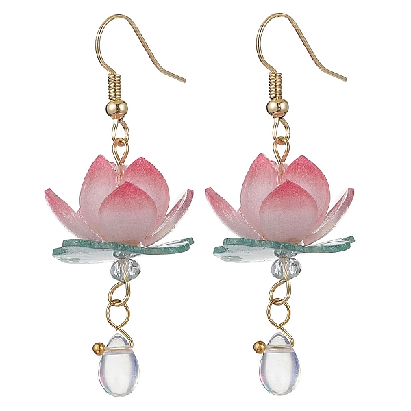 PandaHall 3D Lotus Plastic Dangle Earrings, Real 18K Gold Plated Brass Tassel Earrings with Glass Beaded, Pale Violet Red, 53x22mm Plastic...
PandaHall 3D Lotus Plastic Dangle Earrings, Real 18K Gold Plated Brass Tassel Earrings with Glass Beaded, Pale Violet Red, 53x22mm Plastic...