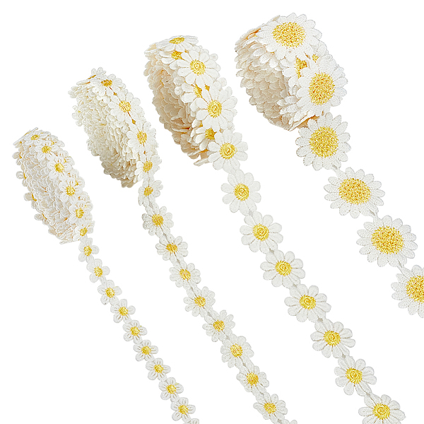 PandaHall WADORN 4Pcs 4 Styles Milk Fiber Embroidery Flower Lace Ribbon, Flower Lace Trim, Garment Accessories, Yellow, 14~36mm, about 3...
PandaHall WADORN 4Pcs 4 Styles Milk Fiber Embroidery Flower Lace Ribbon, Flower Lace Trim, Garment Accessories, Yellow, 14~36mm, about 3...