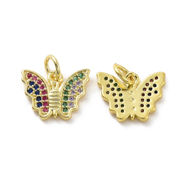 PandaHall Brass Micro Pave Colorful Cubic Zirconia Charms, with Jump Ring, Butterfly Charm, Real 18K Gold Plated, 10x13x1.5mm, Hole: 3.2mm...
PandaHall Brass Micro Pave Colorful Cubic Zirconia Charms, with Jump Ring, Butterfly Charm, Real 18K Gold Plated, 10x13x1.5mm, Hole: 3.2mm...