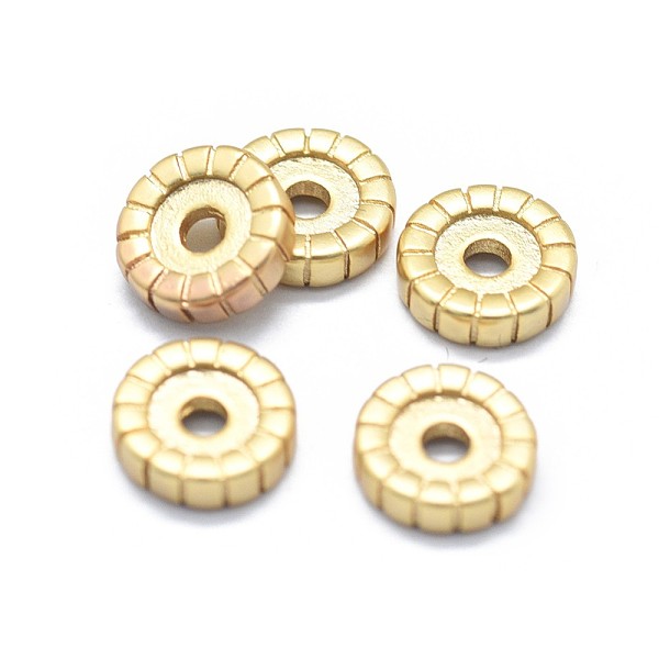 PandaHall Brass Spacer Beads, Long-Lasting Plated, Flat Round, Golden, 8.5x2.5mm, Hole: 2mm Brass Flat Round
PandaHall Brass Spacer Beads, Long-Lasting Plated, Flat Round, Golden, 8.5x2.5mm, Hole: 2mm Brass Flat Round