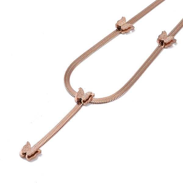 PandaHall Ion Plating(IP) 304 Stainless Steel Snake Chain Necklaces, Butterfly Pendant Necklaces for Women, Rose Gold, 16.73 inch(42.5cm)...
PandaHall Ion Plating(IP) 304 Stainless Steel Snake Chain Necklaces, Butterfly Pendant Necklaces for Women, Rose Gold, 16.73 inch(42.5cm)...