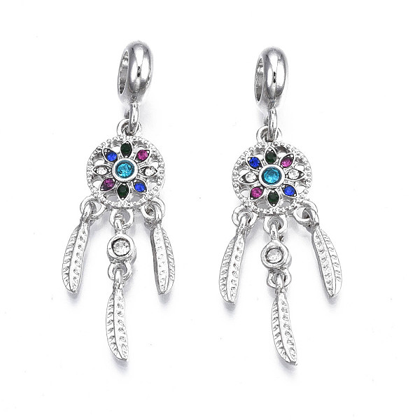 PandaHall Rack Plating Alloy European Dangle Charms, with Rhinestone, Large Hole Pendants, Cadmium Free & Nickel Free & Lead Free, Platinum..., Multicolor
PandaHall Rack Plating Alloy European Dangle Charms, with Rhinestone, Large Hole Pendants, Cadmium Free & Nickel Free & Lead Free, Platinum..., Multicolor