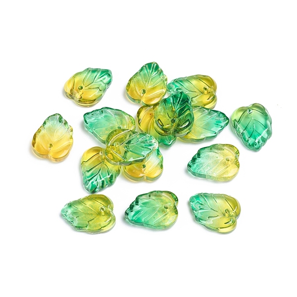 PandaHall Two-Tone Transparent Glass Charms, Leaf, Green Yellow, 13.5x10.5x3.5mm, Hole: 1.2mm Glass Leaf Green
PandaHall Two-Tone Transparent Glass Charms, Leaf, Green Yellow, 13.5x10.5x3.5mm, Hole: 1.2mm Glass Leaf Green