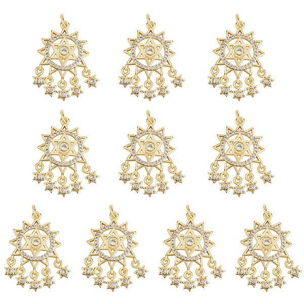 PandaHall 10Pcs Rack Plating Brass Micro Pave Clear Cubic Zirconia Pendants, with Jump Rings, Long-Lasting Plated, Cadmium Free & Lead Free...
PandaHall 10Pcs Rack Plating Brass Micro Pave Clear Cubic Zirconia Pendants, with Jump Rings, Long-Lasting Plated, Cadmium Free & Lead Free...