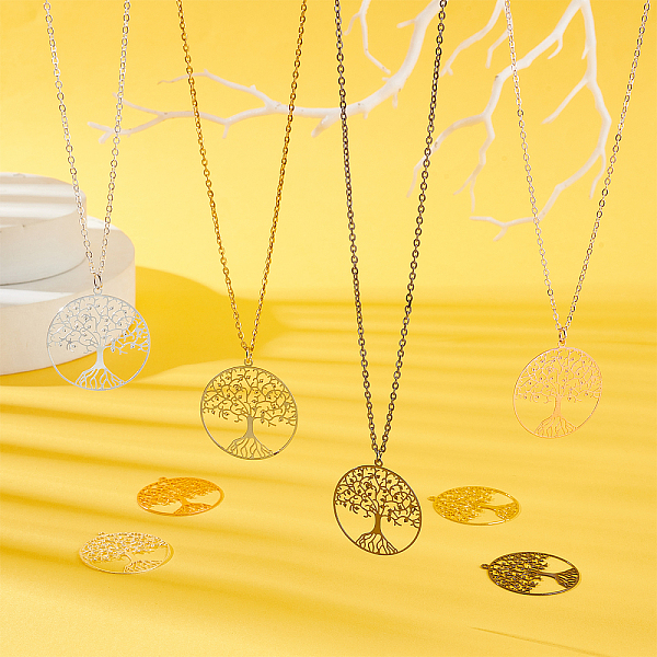 PandaHall 8 Pcs 4 Colors Tree of Life Pendents, Flat Round Filigree Brass Charms Metal Embellishments Pendants for DIY Necklace Earring...
PandaHall 8 Pcs 4 Colors Tree of Life Pendents, Flat Round Filigree Brass Charms Metal Embellishments Pendants for DIY Necklace Earring...