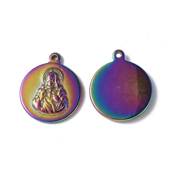 PandaHall Ion Plating(IP) 304 Stainless Steel Pendants, Flat Round with Buddha Charm, Rainbow Color, 24x20x3mm, Hole: 1.6mm 304 Stainless...
PandaHall Ion Plating(IP) 304 Stainless Steel Pendants, Flat Round with Buddha Charm, Rainbow Color, 24x20x3mm, Hole: 1.6mm 304 Stainless...