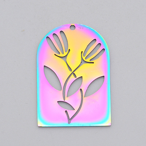 PandaHall Ion Plating(IP) 201 Stainless Steel Pendants, Laser Cut, Hollow, Rectangle and Flower, Rainbow Color, 33x23x1mm, Hole: 1.6mm 201...
PandaHall Ion Plating(IP) 201 Stainless Steel Pendants, Laser Cut, Hollow, Rectangle and Flower, Rainbow Color, 33x23x1mm, Hole: 1.6mm 201...