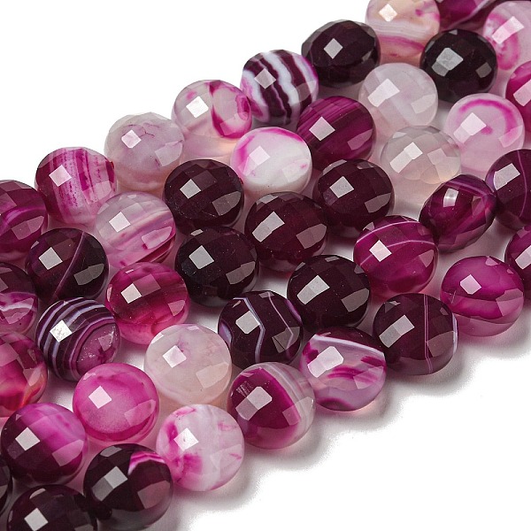 PandaHall Natural Banded Agate Beads Strands, Faceted, Dyed, Flat Round, Purple, 10x7~7.5mm, Hole: 1.2mm, about 38pcs/strand, 14.92''...
PandaHall Natural Banded Agate Beads Strands, Faceted, Dyed, Flat Round, Purple, 10x7~7.5mm, Hole: 1.2mm, about 38pcs/strand, 14.92''...