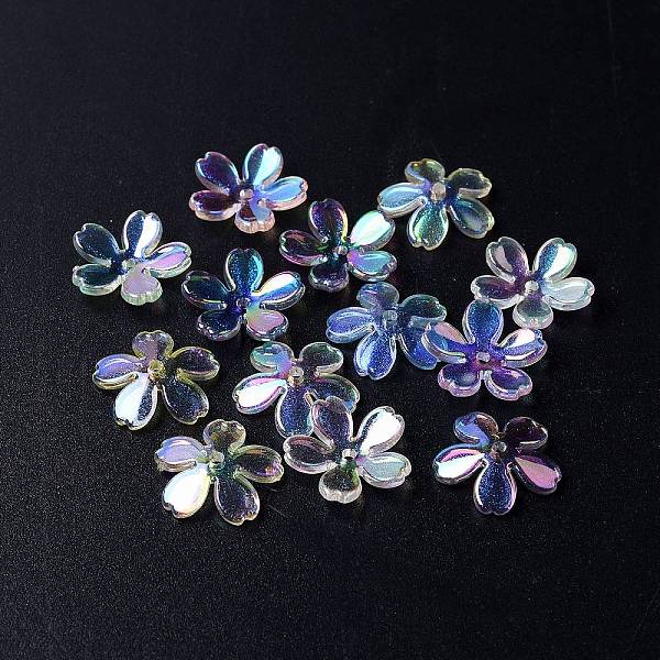 PandaHall Plating Rainbow Transparen Acrylic Beads, Glitter, Flower, Mixed Color, 17.5x17.5x4mm, Hole: 1.8mm Acrylic Flower Multicolor
PandaHall Plating Rainbow Transparen Acrylic Beads, Glitter, Flower, Mixed Color, 17.5x17.5x4mm, Hole: 1.8mm Acrylic Flower Multicolor