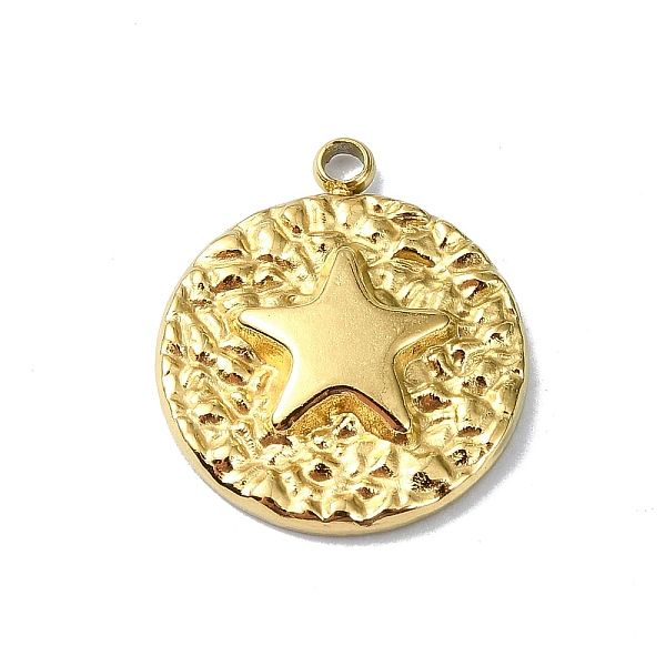 PandaHall Ion Plating(IP) 304 Stainless Steel Pendants, Real 18K Gold Plated, Flat Round Charm, Star, 16.5x14x2.5mm, Hole: 1.6mm 304...
PandaHall Ion Plating(IP) 304 Stainless Steel Pendants, Real 18K Gold Plated, Flat Round Charm, Star, 16.5x14x2.5mm, Hole: 1.6mm 304...