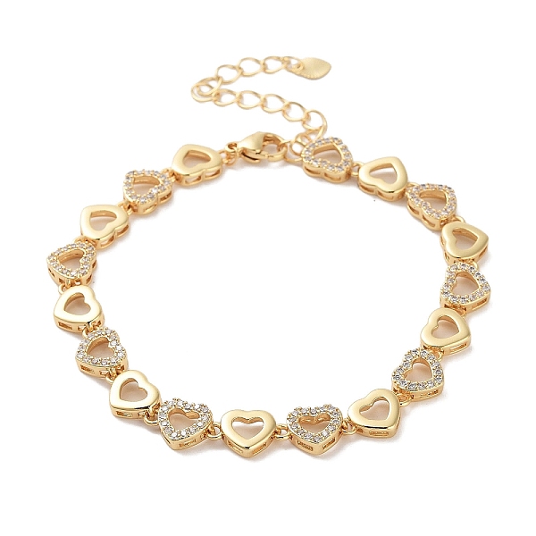 PandaHall Rack Plating Brass Pave Clear Cubic Zirconia Heart Link Chain Bracelets for Women, Cadmium Free & Lead Free, Long-Lasting Plated...
PandaHall Rack Plating Brass Pave Clear Cubic Zirconia Heart Link Chain Bracelets for Women, Cadmium Free & Lead Free, Long-Lasting Plated...