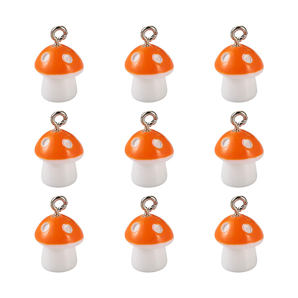 PandaHall Plastic Pendants, with Platinum Plated Iron Loop, Mushroom with Polka Dots, Orange, 17.5x11.5x12mm, Hole: 1.5mm Plastic Mushroom...
PandaHall Plastic Pendants, with Platinum Plated Iron Loop, Mushroom with Polka Dots, Orange, 17.5x11.5x12mm, Hole: 1.5mm Plastic Mushroom...