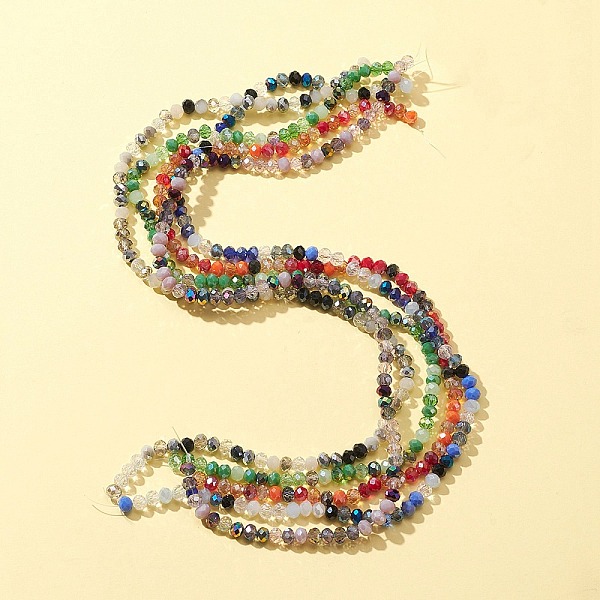 PandaHall 5 Strands 5 Colors Electroplate Glass Beads Strands, Faceted, Rondelle, Mixed Color, 5.5~6x5mm, Hole: 1mm, about 90~92pcs/strand..., Multicolor
PandaHall 5 Strands 5 Colors Electroplate Glass Beads Strands, Faceted, Rondelle, Mixed Color, 5.5~6x5mm, Hole: 1mm, about 90~92pcs/strand..., Multicolor