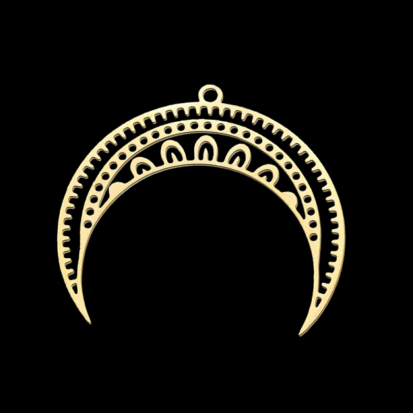 PandaHall 201 Stainless Steel Pendants, Laser Cut, Moon, Golden, 31x34x1mm, Hole: 1.6mm 201 Stainless Steel Moon
PandaHall 201 Stainless Steel Pendants, Laser Cut, Moon, Golden, 31x34x1mm, Hole: 1.6mm 201 Stainless Steel Moon
