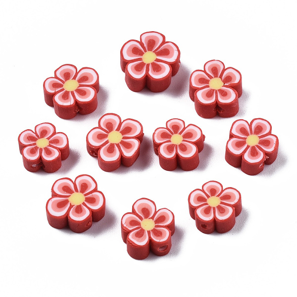 PandaHall Handmade Polymer Clay Beads, Flower, Red, 7~10x7~11x3~5mm, Hole: 1.6mm Polymer Clay Flower Red
PandaHall Handmade Polymer Clay Beads, Flower, Red, 7~10x7~11x3~5mm, Hole: 1.6mm Polymer Clay Flower Red