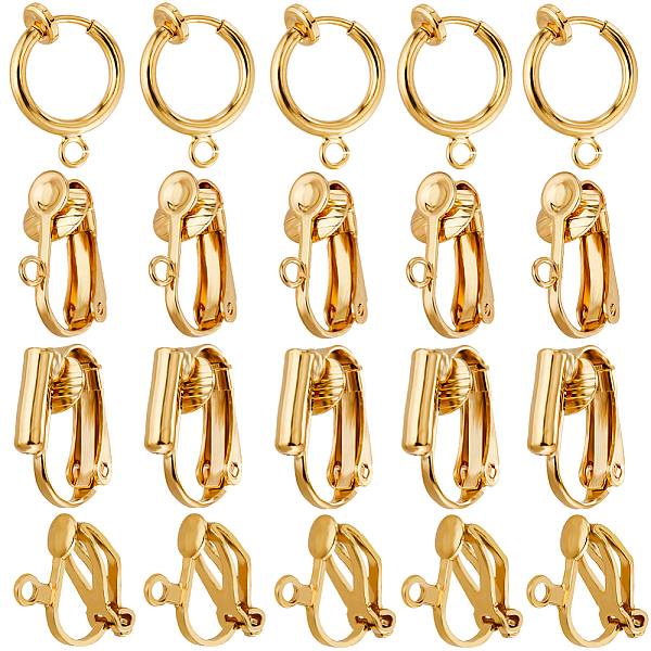 PandaHall Beebeecraft 1 Box 24Pcs Earring Clips 18K Gold Plated Clip-on Earrings Non-Pierced Earring Findings with Loop for DIY Earring...
PandaHall Beebeecraft 1 Box 24Pcs Earring Clips 18K Gold Plated Clip-on Earrings Non-Pierced Earring Findings with Loop for DIY Earring...